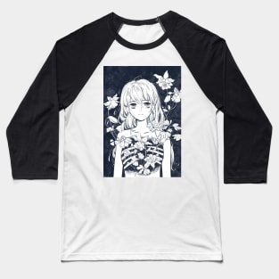 Girl Bone Flower 2 Baseball T-Shirt